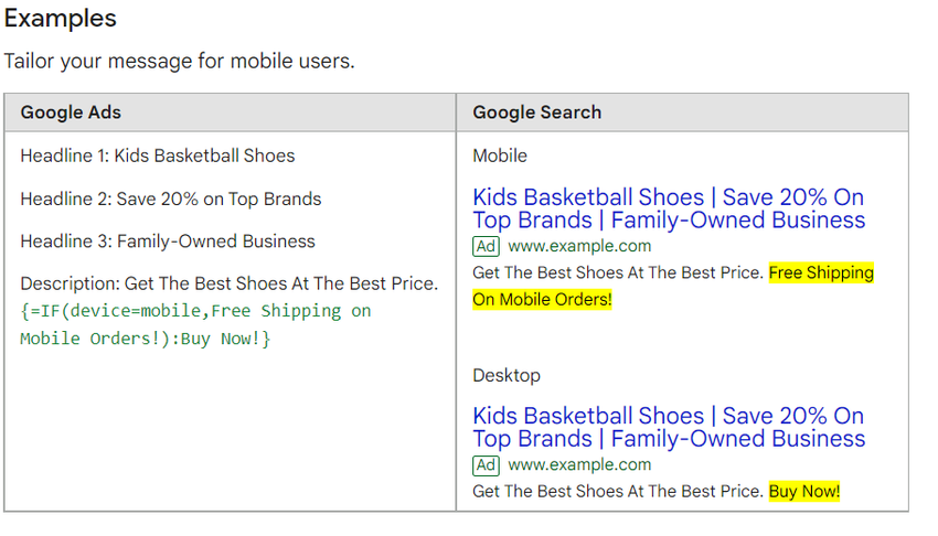 Google Ads tailoring ads for mobile users