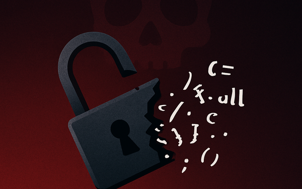 Claude Code security leak - broken padlock with code fragments