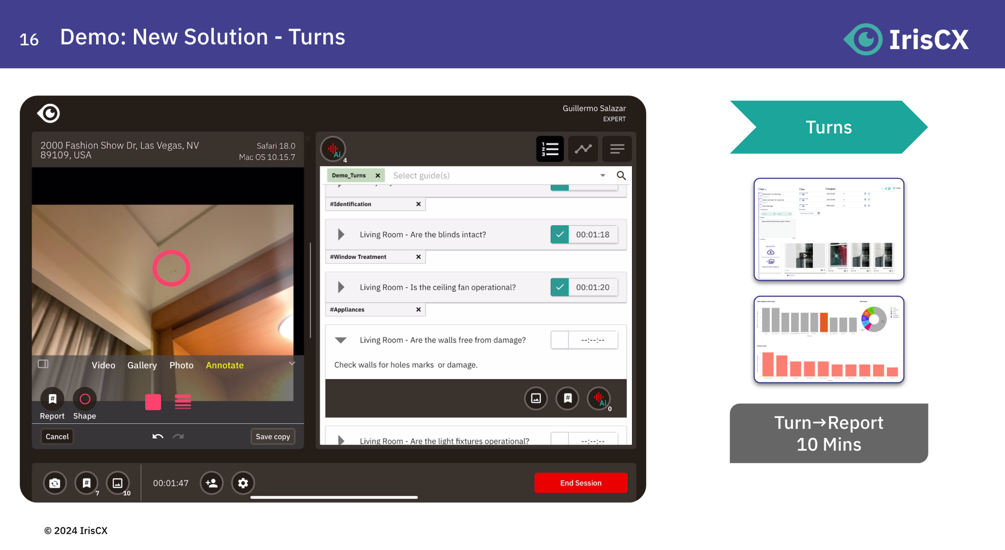 Using IrisCX to speed up your Moveout turn inspection & Work Order