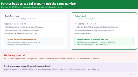 Partner Basis vs Capital Account on Form 1065