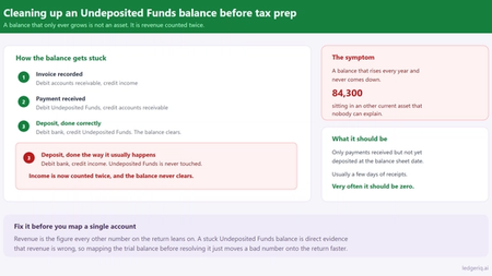 Cleaning Up an Undeposited Funds Balance Before Tax Prep