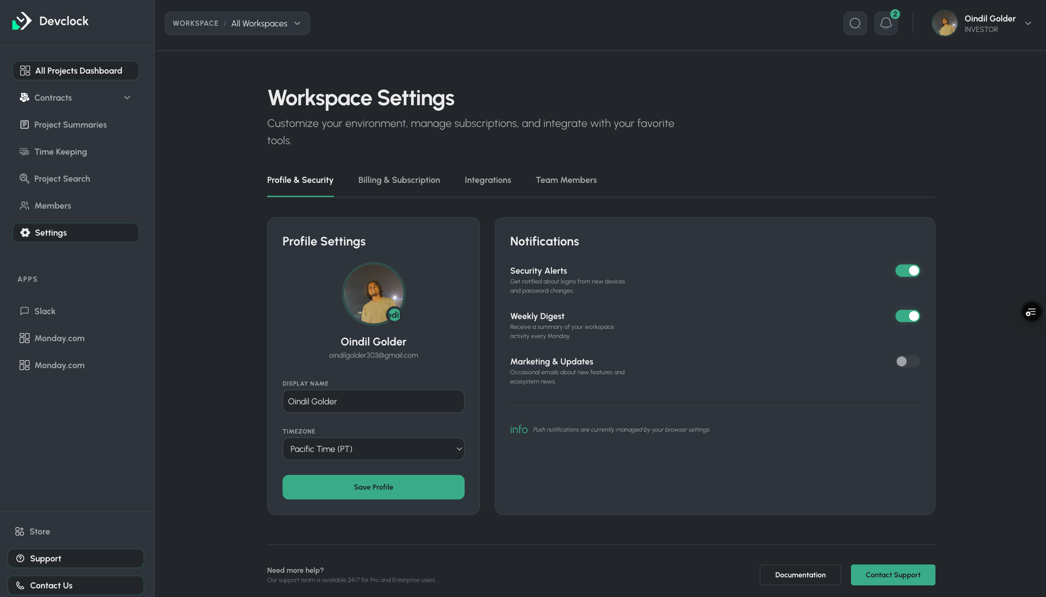 Devclock Screenshot 2