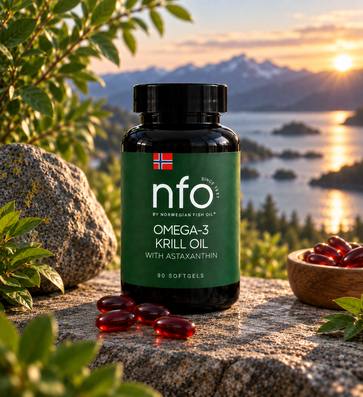 NFO Omega-3 Krill Oil with Astaxanthin bottle