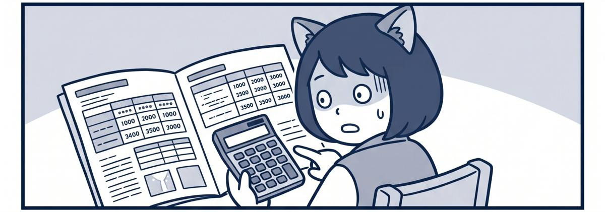 学費のページ…どれも300万円くらい。ここで手が止まりました