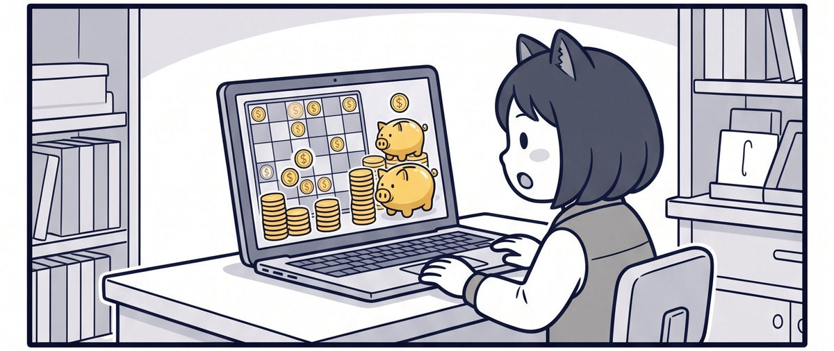 ノートパソコンに現れたゲームの試作画面に驚くママ