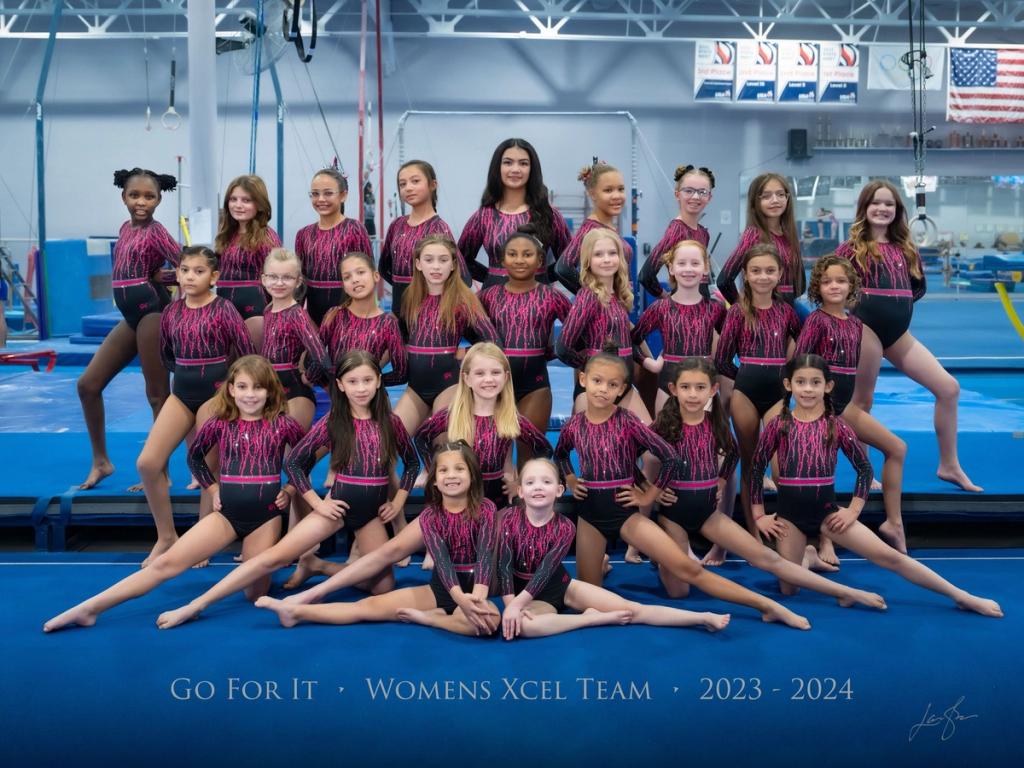 Go For It USA Xcel team gymnasts in Las Vegas