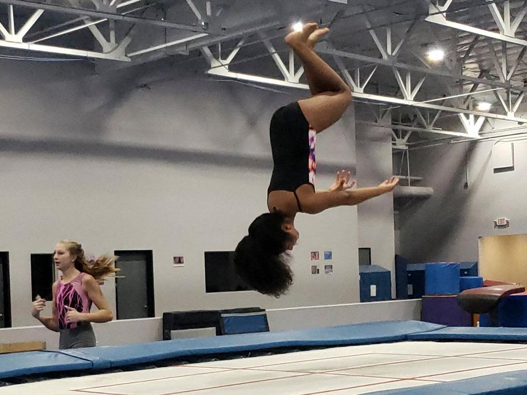 Trampoline and tumbling class at Go For It USA