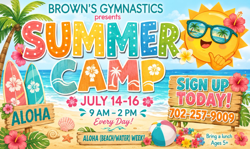 Kids having fun at Brown's Gymnastics Summer Camp