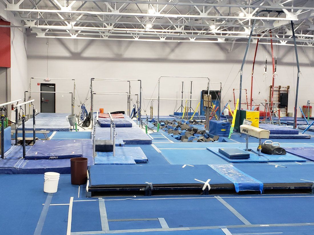 Inside the 26,400-square-foot Go For It USA gym, home of Friday night Open & Fun Gym