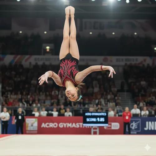 Acro team partner stunt