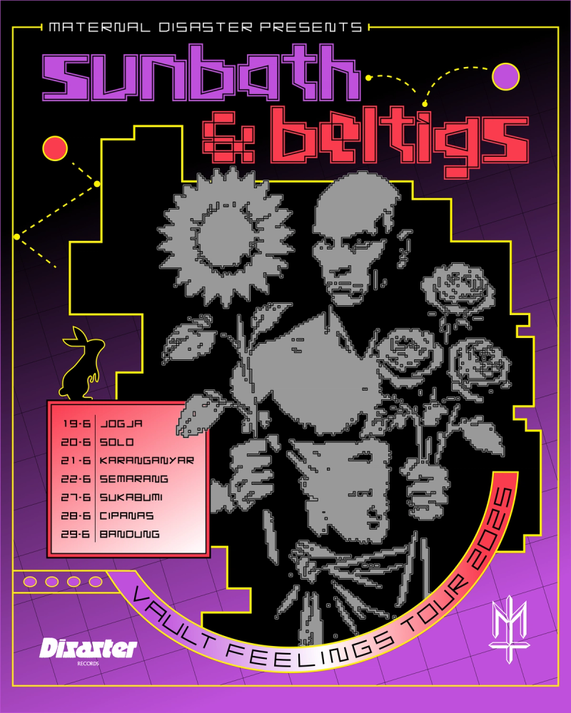 DISASTER RECORDS — POSTER & T-SHIRT — VAULT FEELINGS TOUR SUNBATH & BELTIGS