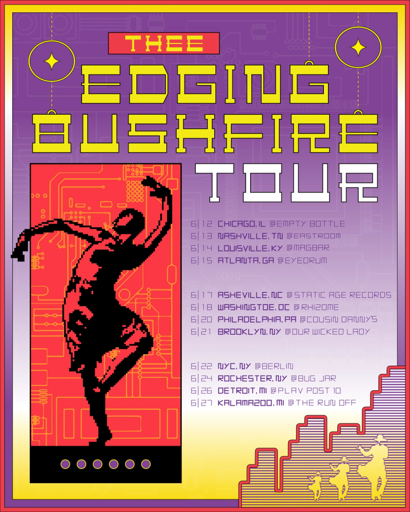 EDGING & BUSHFIRE — POSTER — EAST COAST SUMMER TOUR