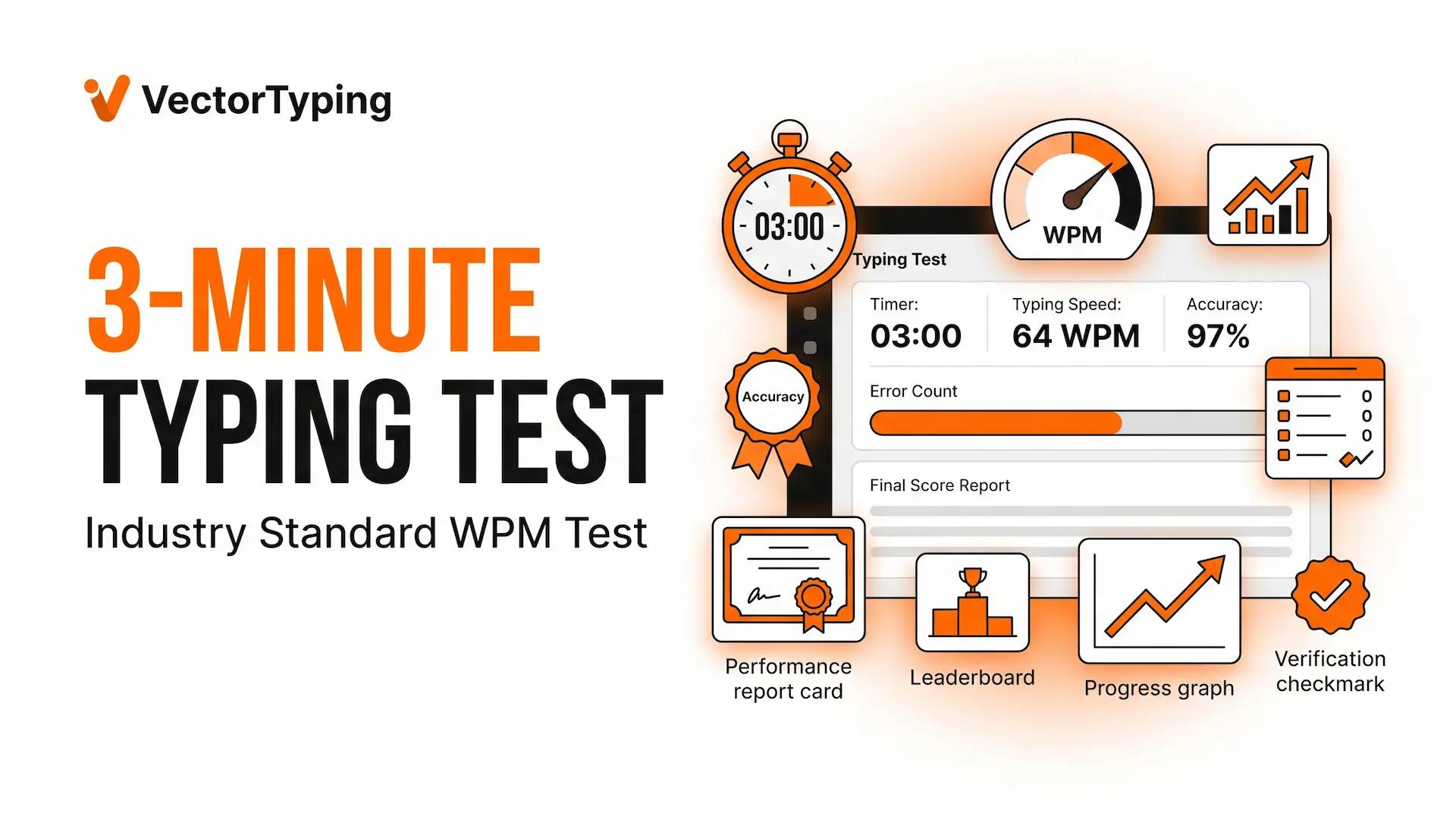 3-Minute Typing Test: Free Standard WPM Test with Instant Results