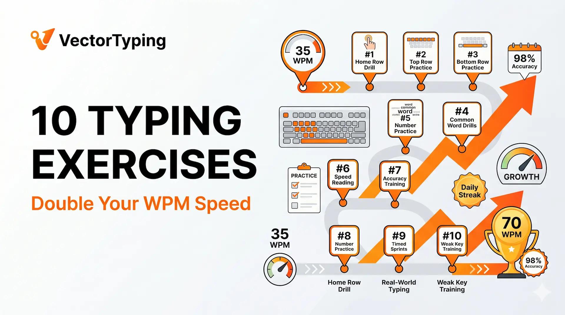 Typing Practice Exercises: 10 Drills to Double Your WPM Speed