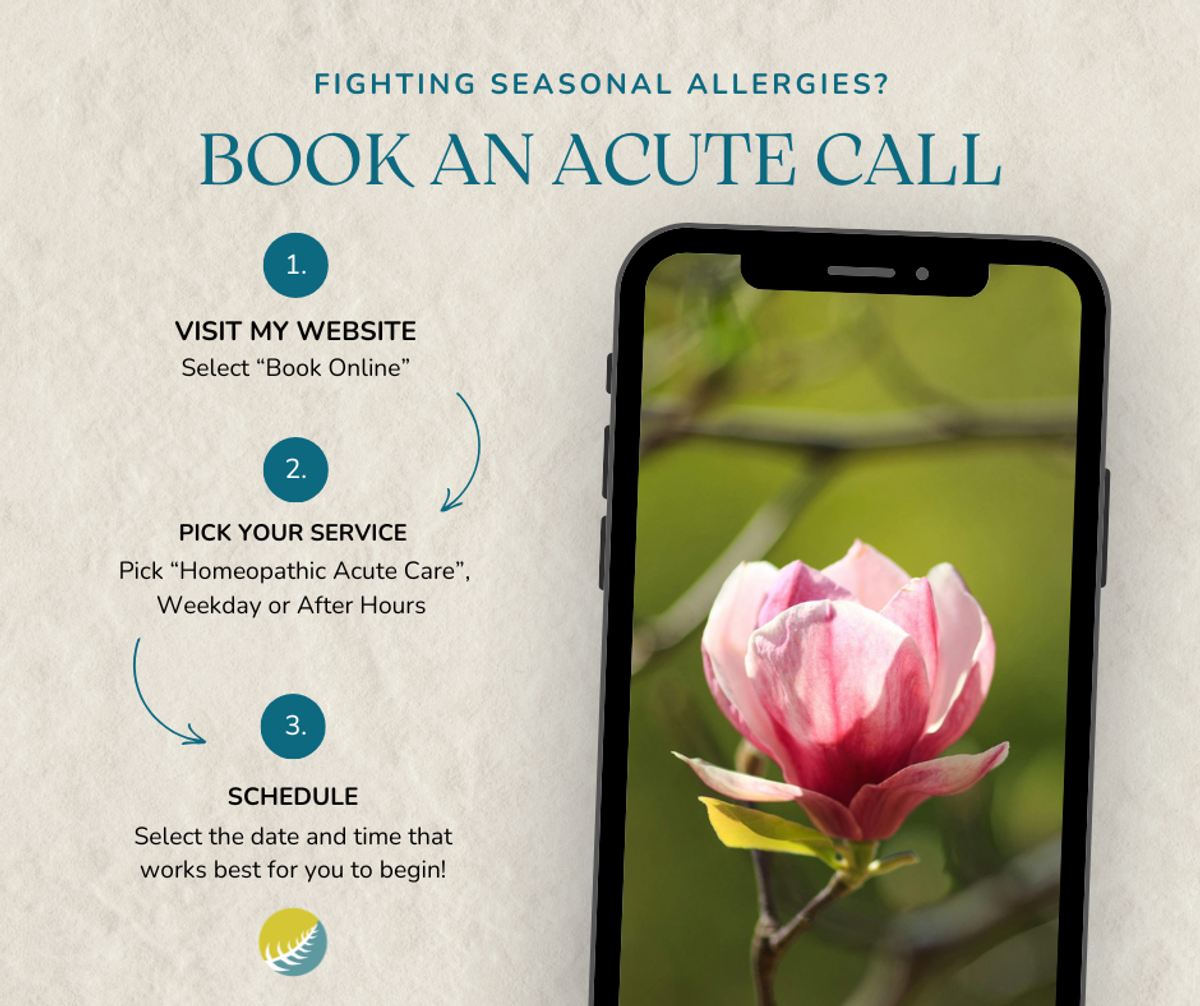 Fighting seasonal allergies? Book an acute call — a three-step how-to