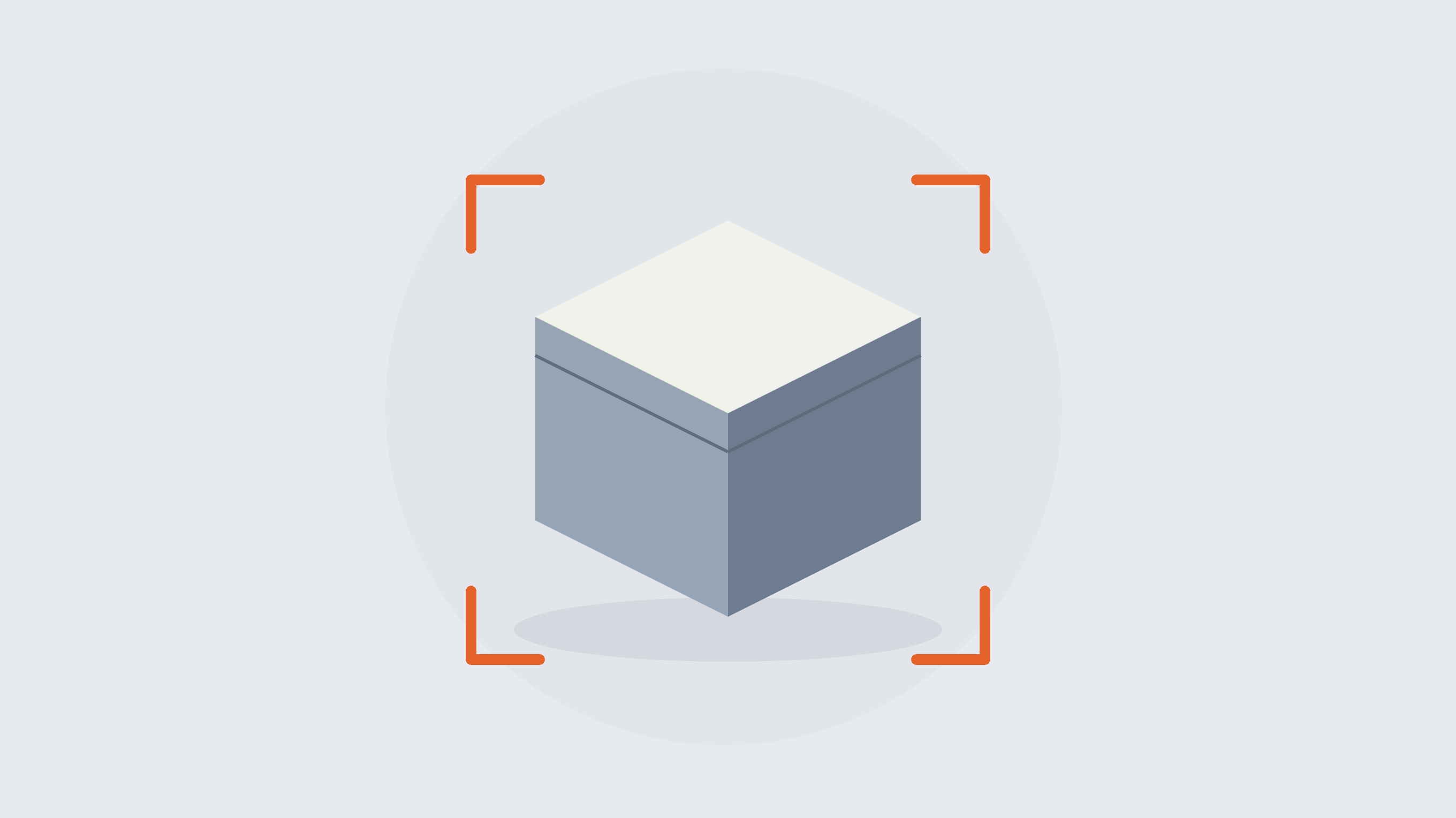 Abstract illustration of an asset held within a boundary, with an orange accent marking the edge, representing asset freezing and confiscation.