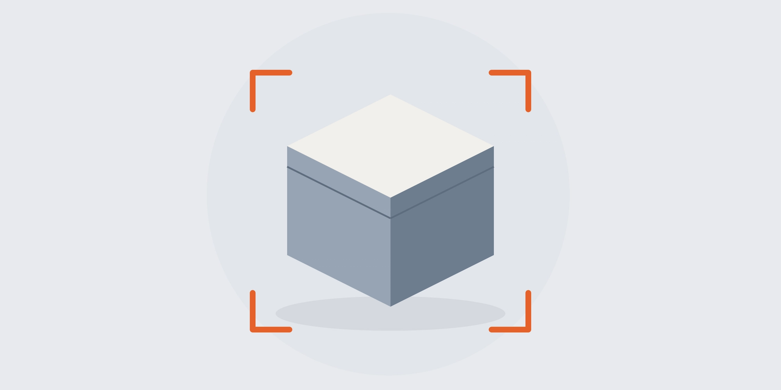 Abstract illustration of an asset held within a boundary, with an orange accent marking the edge, representing asset freezing and confiscation.