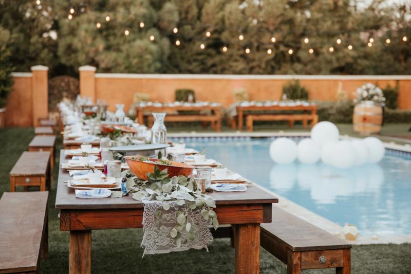 Wedding Table by Pool