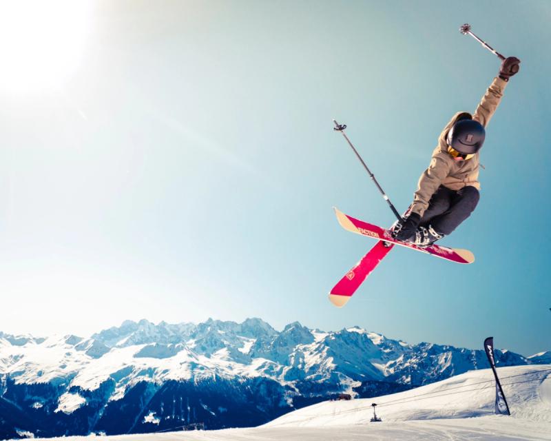 ski jump at luxury ski resort
