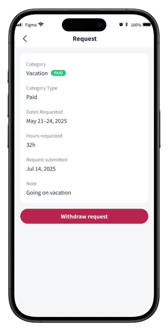 Eddy product update: Withdraw An Approved PTO Request | Eddy
