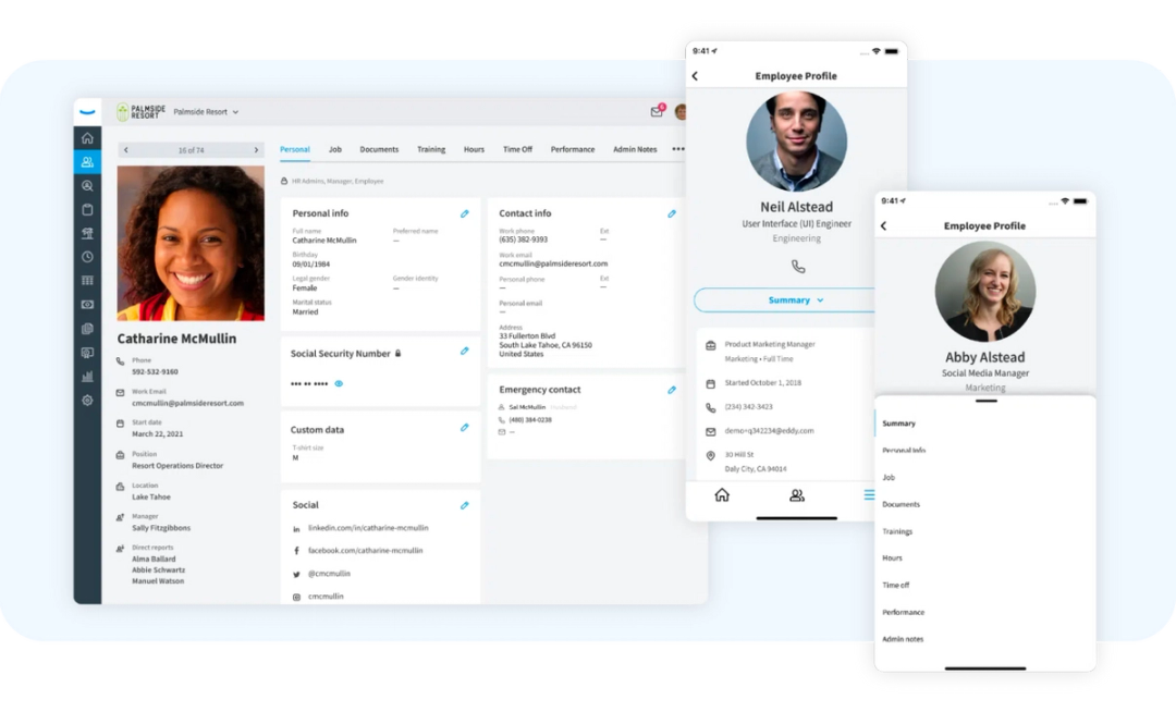 Hr employee database software eddy