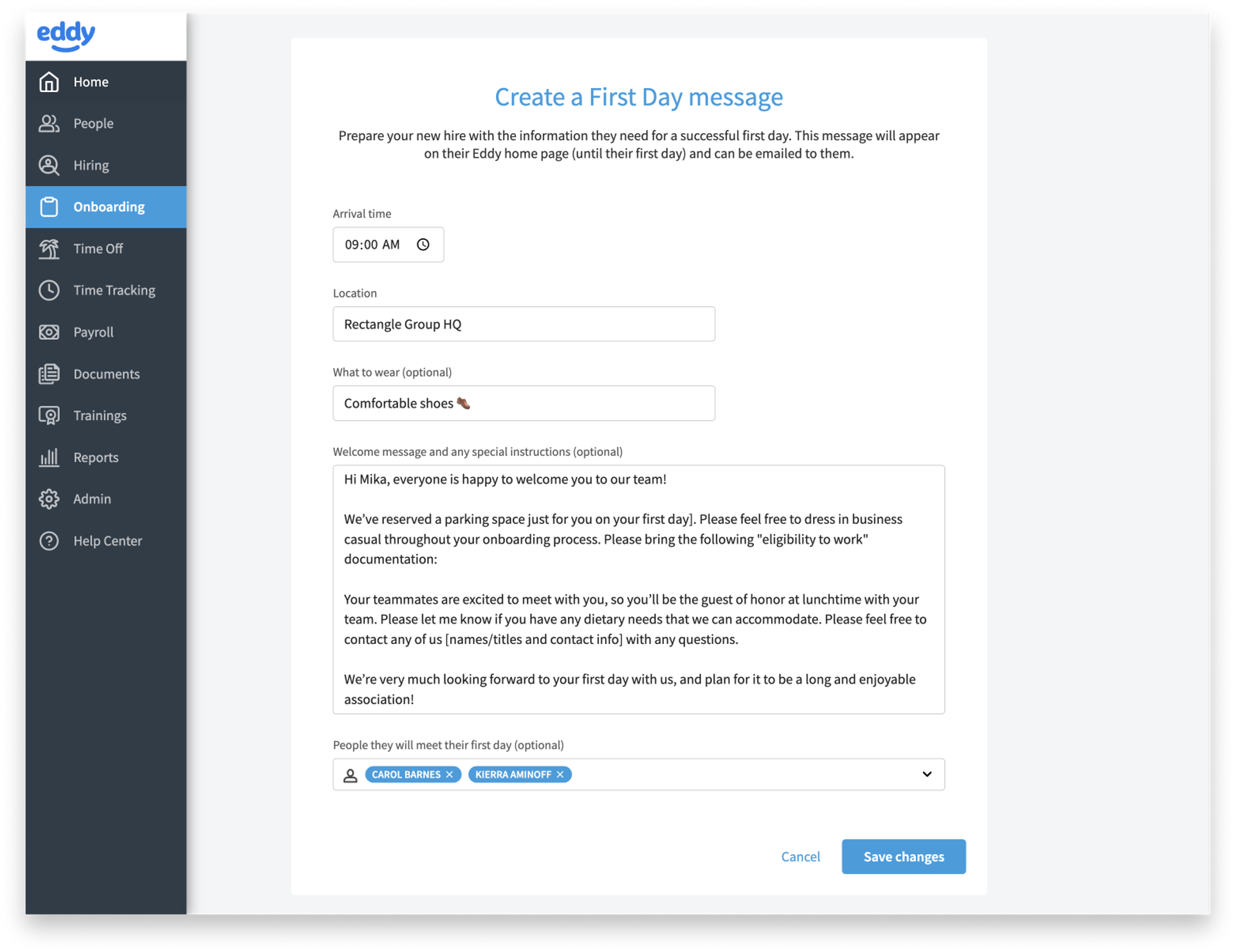 Employee First Day: Free Sample Agenda