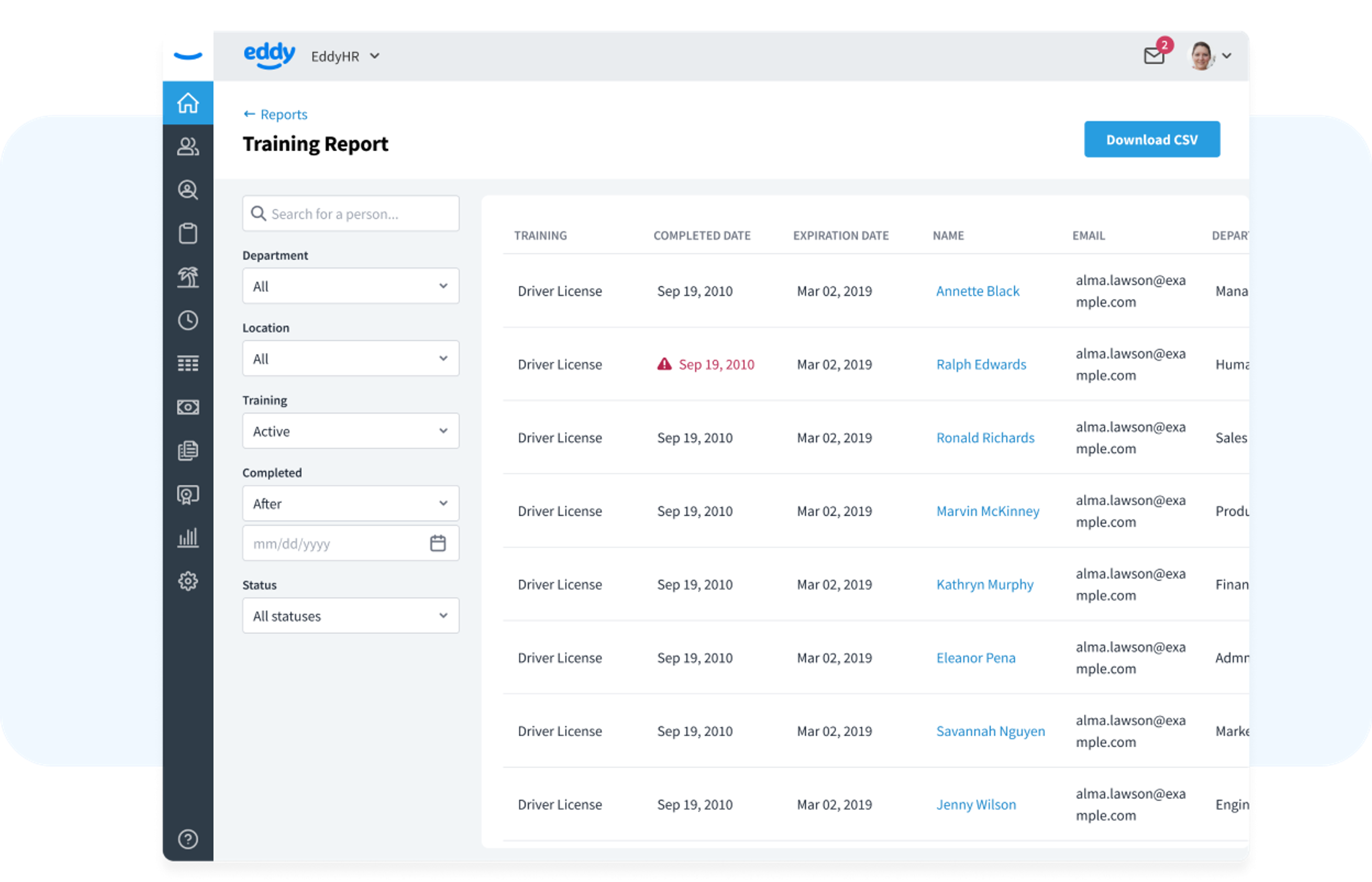 Employee Training and Certification Tracking Software | Eddy
