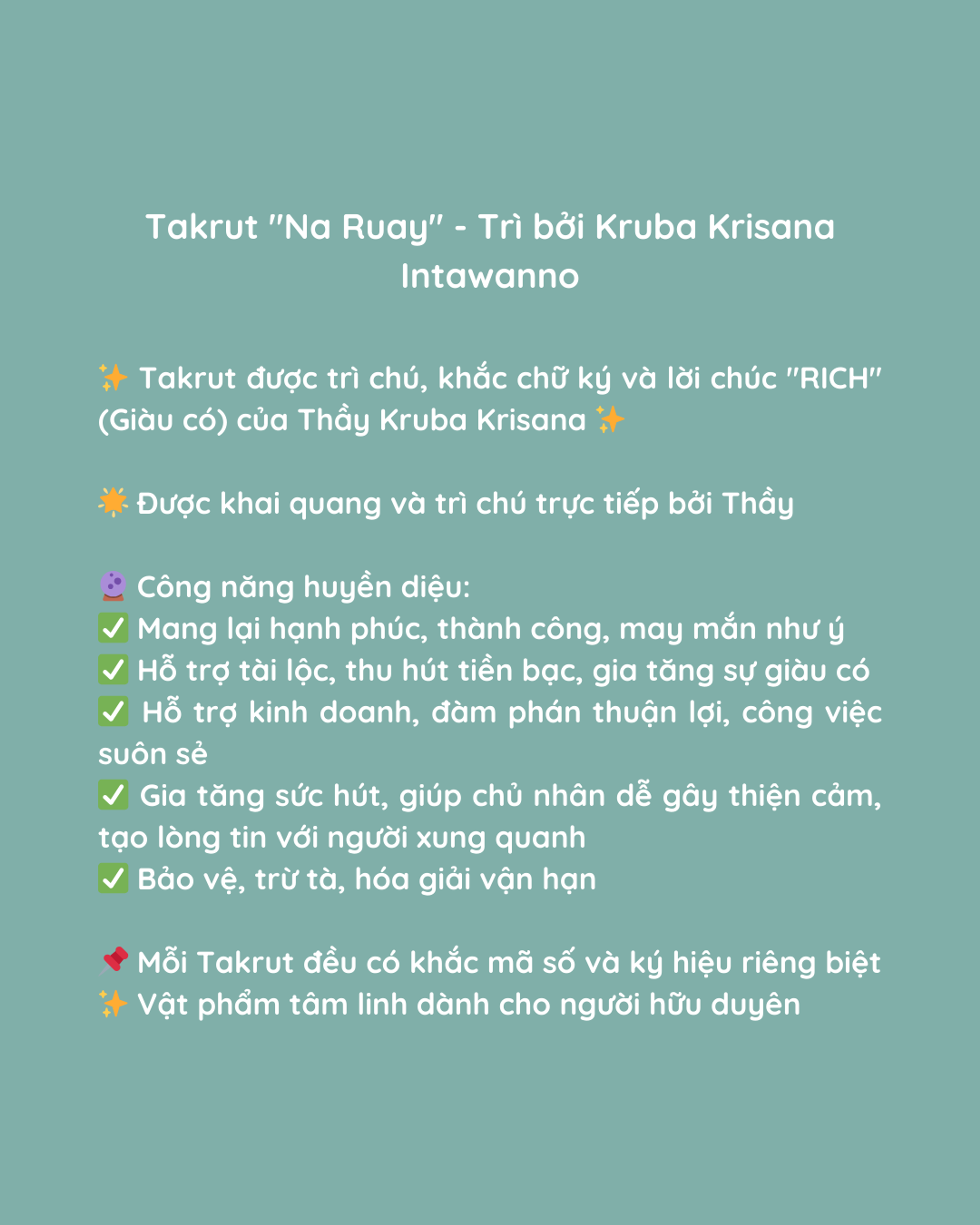 Takrut Na Ruay - Kruba Krissana — 4