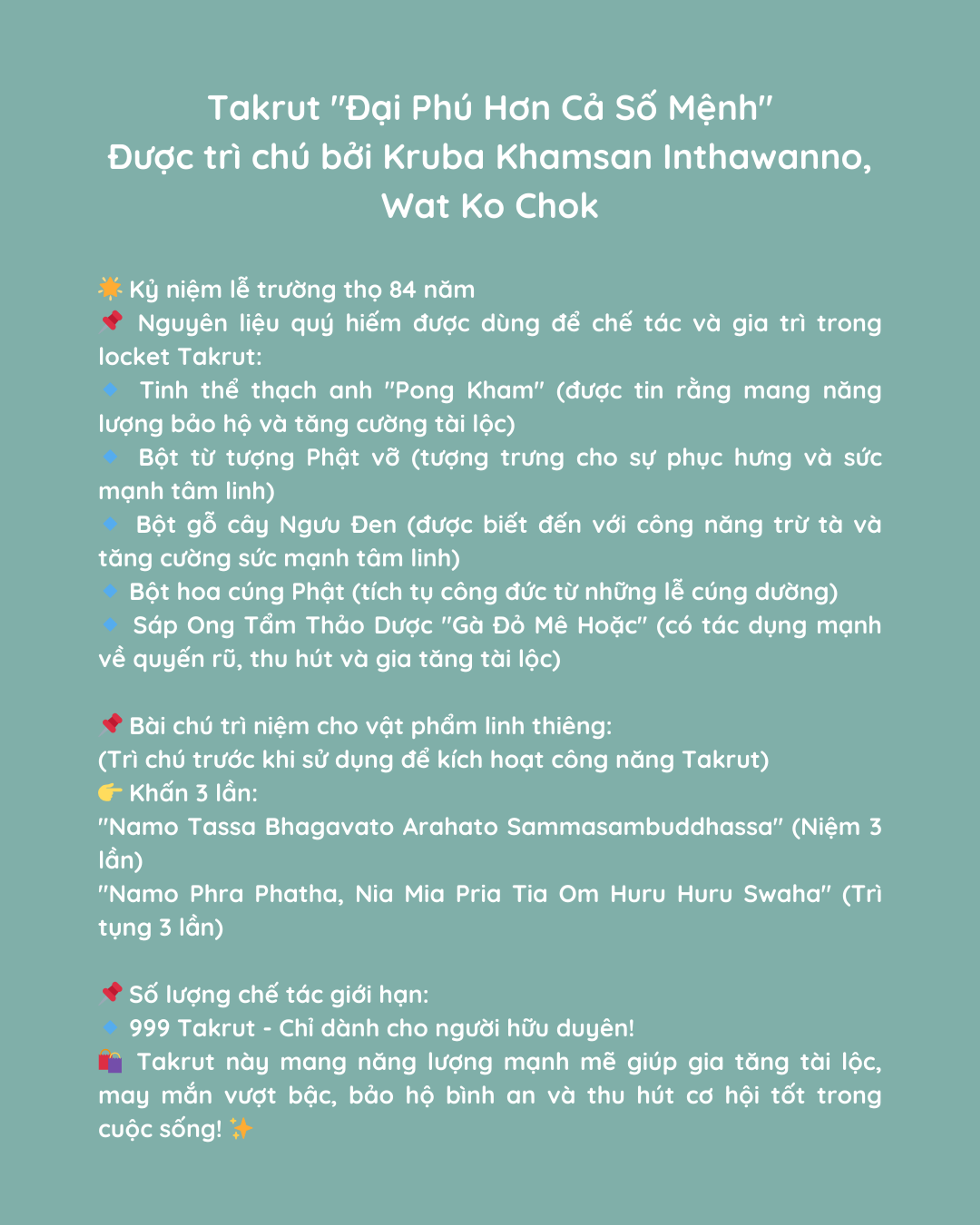 Takrut "Đại Phú Hơn Cả Số Mệnh" — 4