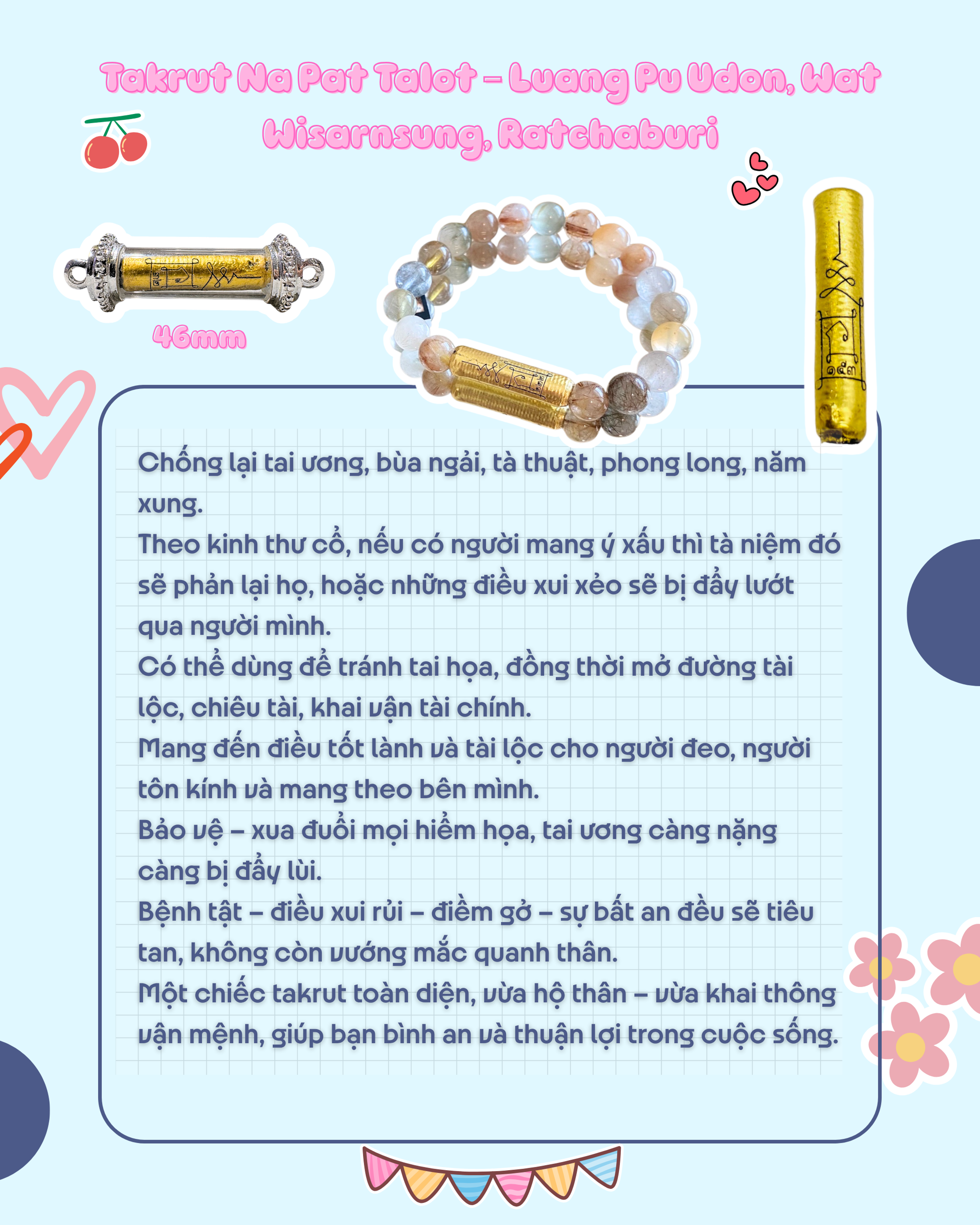 Takrut Na Pat Talot - Luang Pu Udon, Wat Wisarnsung, Ratchanburi — 3