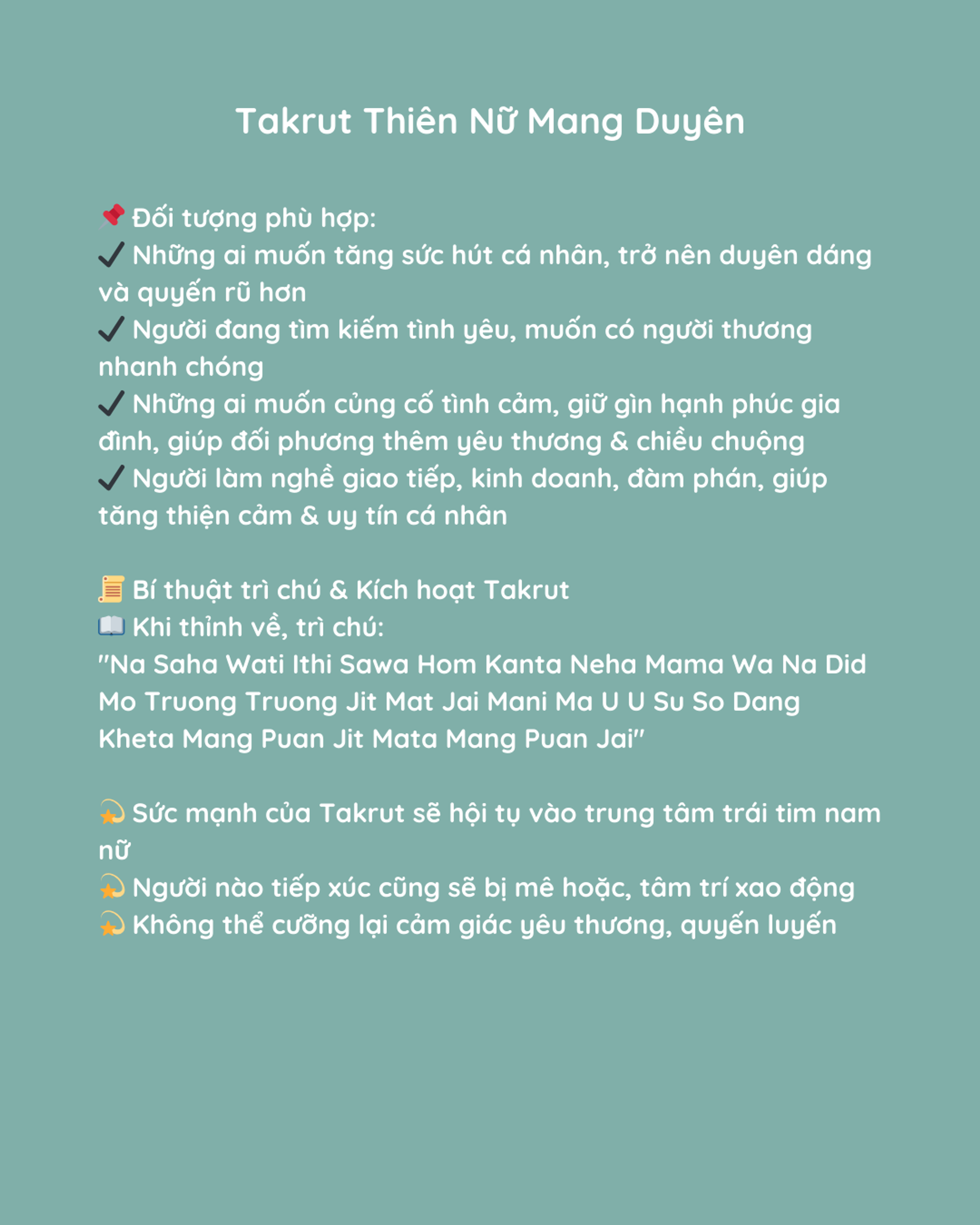 Takrut Thiên Nữ Mang Duyên — 3