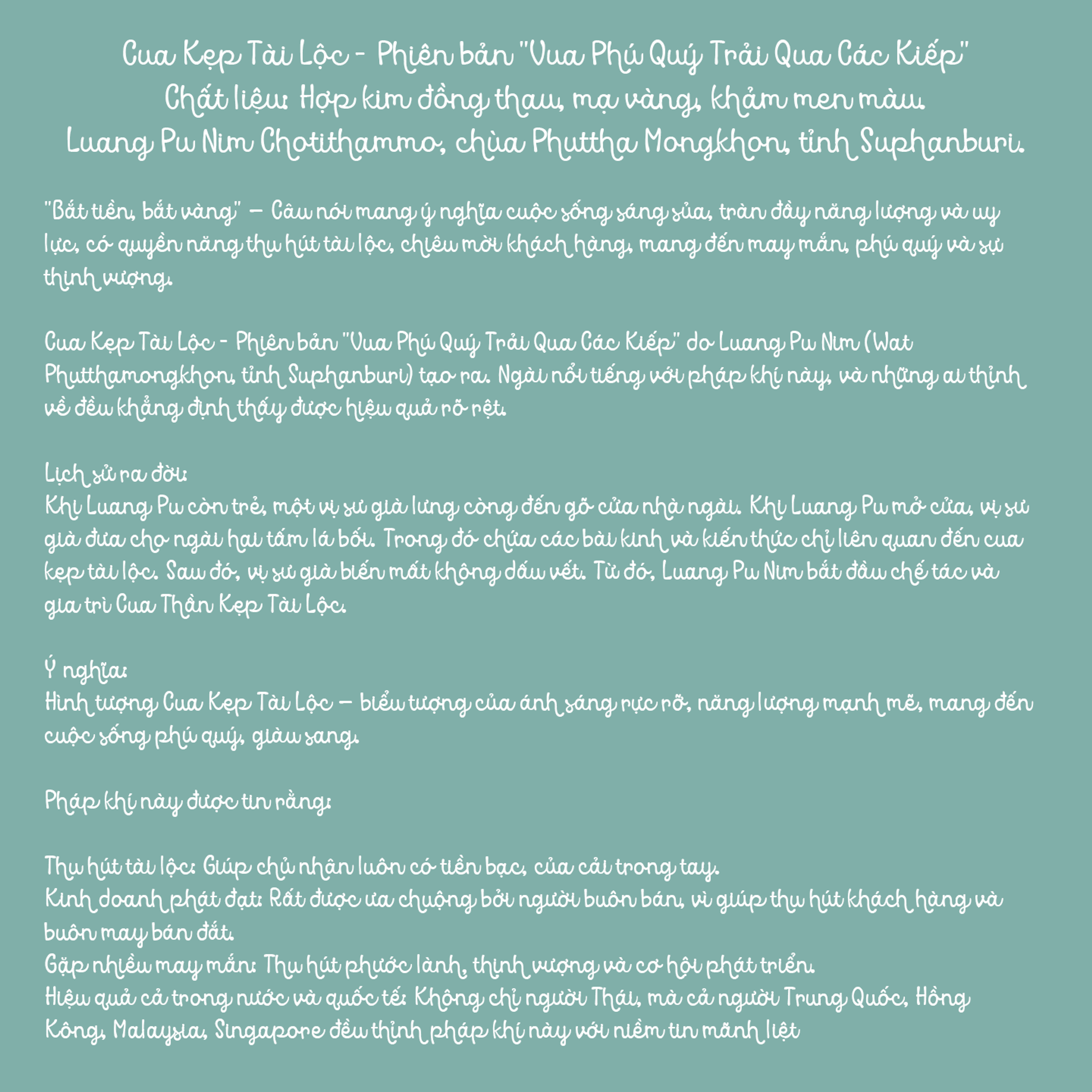 Cua kẹp tài lộc - Luang Pu Nim — 7