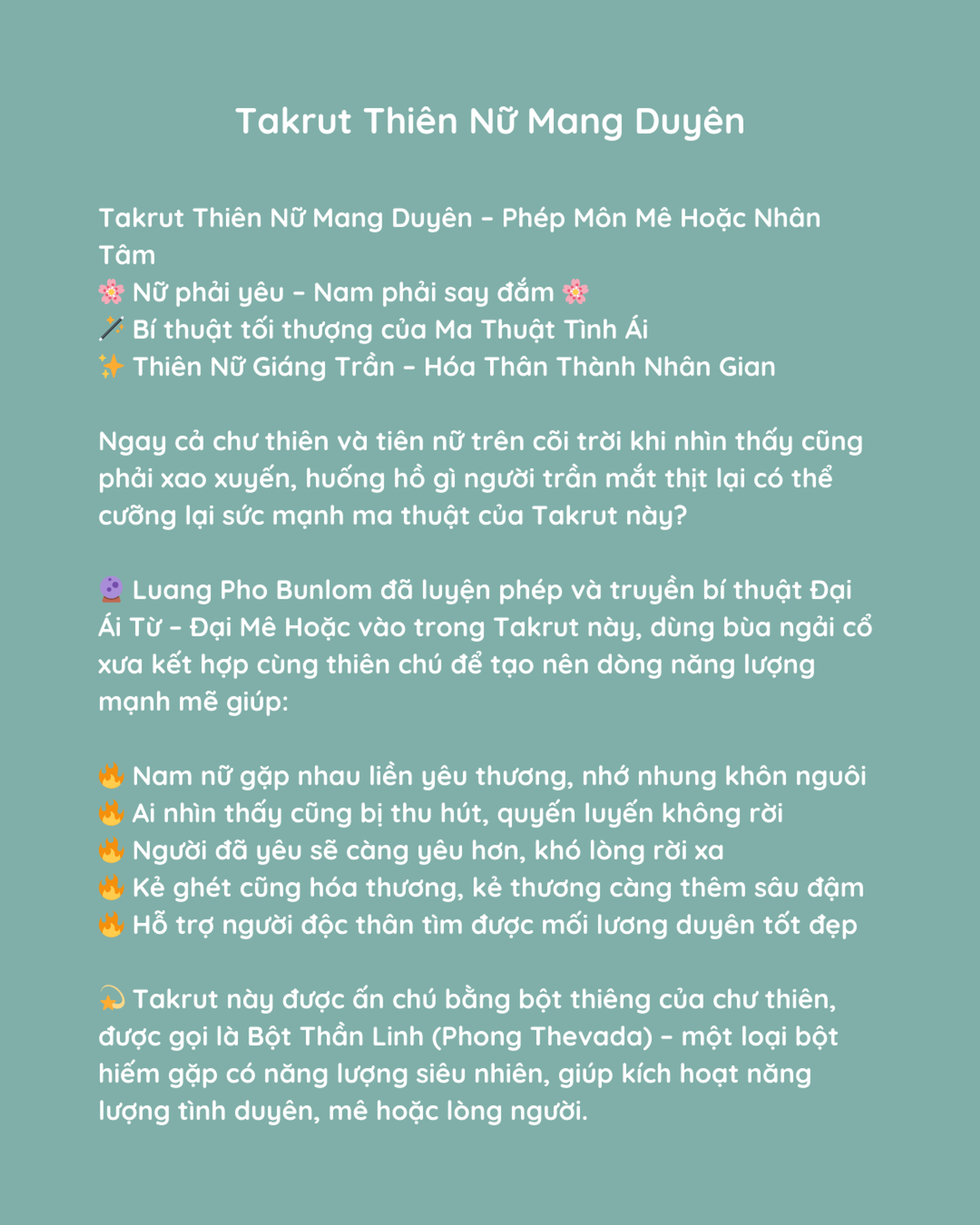 Takrut Thiên Nữ Mang Duyên — 2