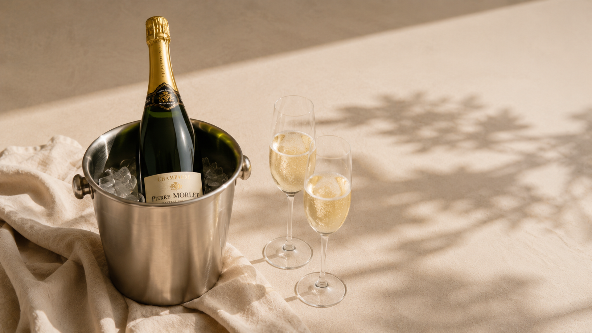 Een gekoelde fles champagne, twee glazen en alle tijd voor elkaar. De perfecte ingrediënten voor een romantische overnachting.
