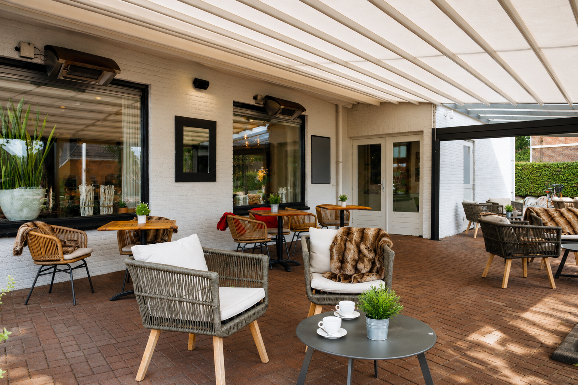 Terras van het restaurant bij Hotel de Oringer Marke
