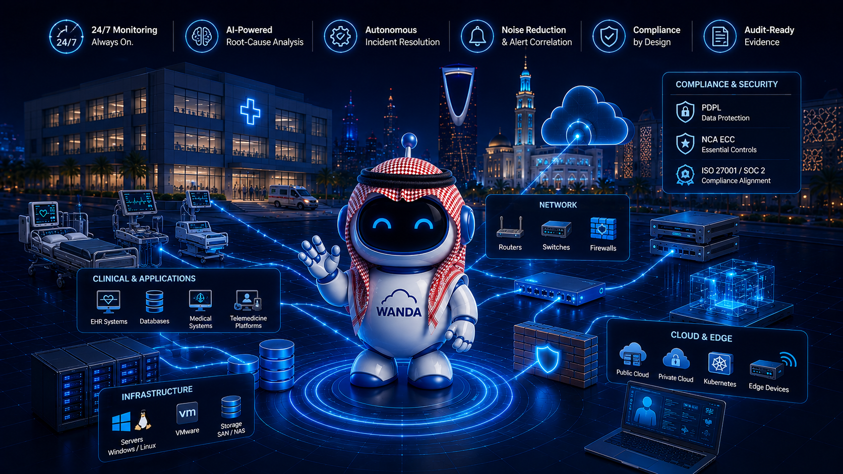 AI Infrastructure Monitoring for Saudi Hospitals and Healthcare Networks