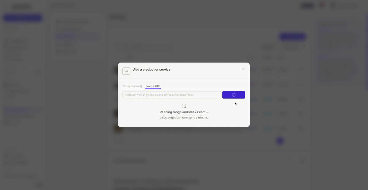 Build offerings from a website and keep brand memory in every draft