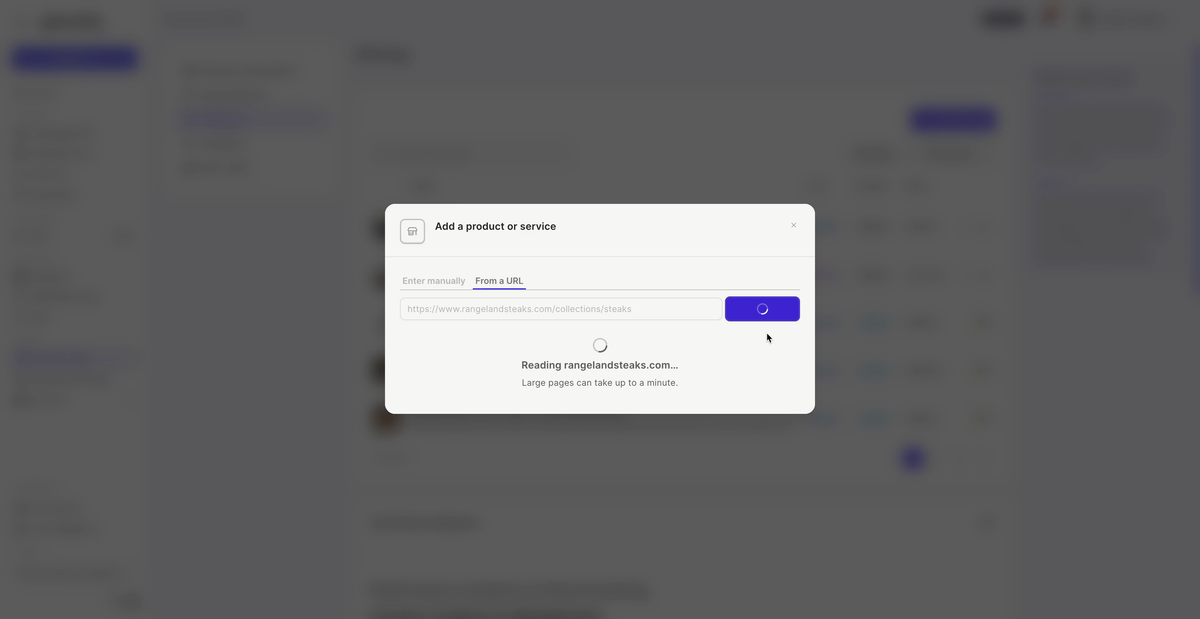 Build offerings from a website and keep brand memory in every draft