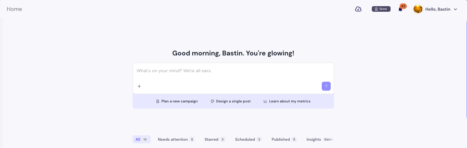 More breathing room across the home page