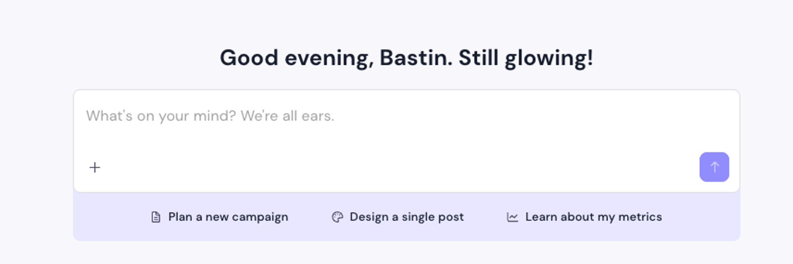 The /home chat input now opens expanded by default