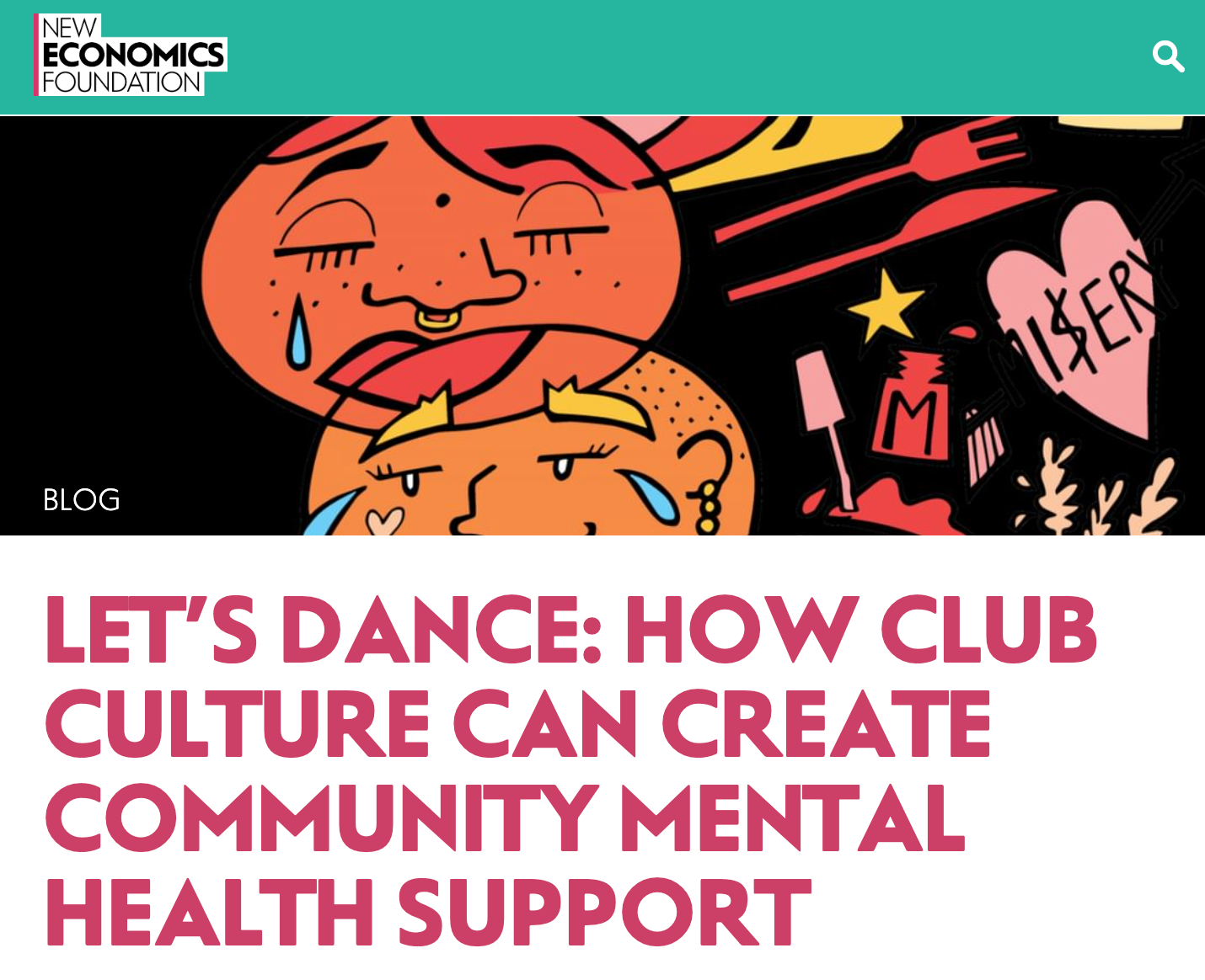 New Economics Foundation: how club culture can create community mental health support (2020)