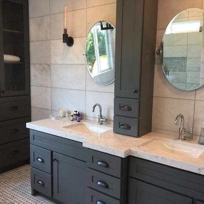 dual sink bathroom remodel