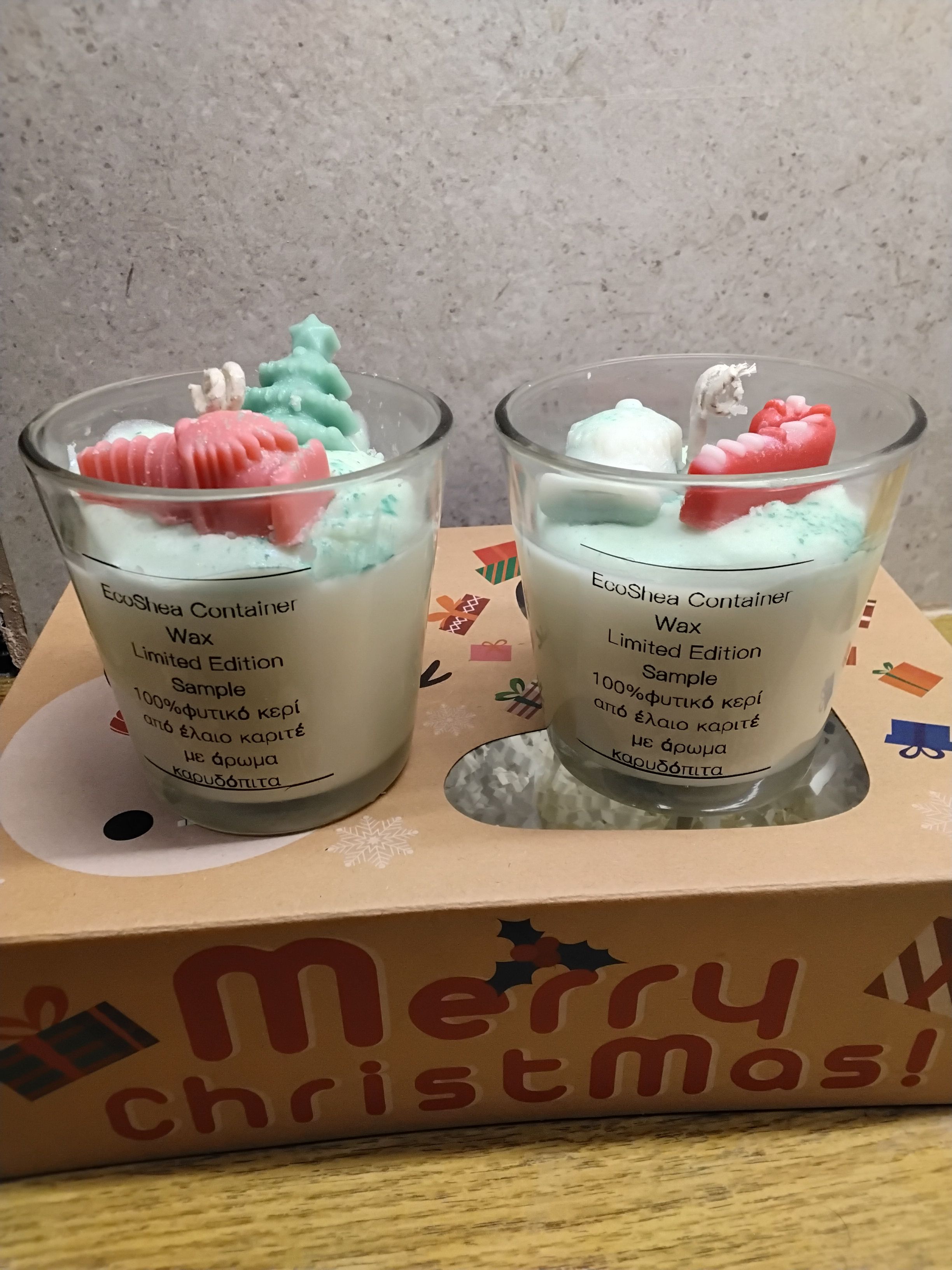 Image of 🎄 Eco Shea Χριστουγεννιάτικο Κερί – Άρωμα Καρυδόπιτα