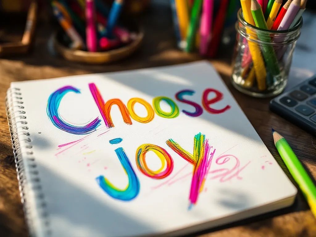 Input image: Sign saying 'Choose joy'