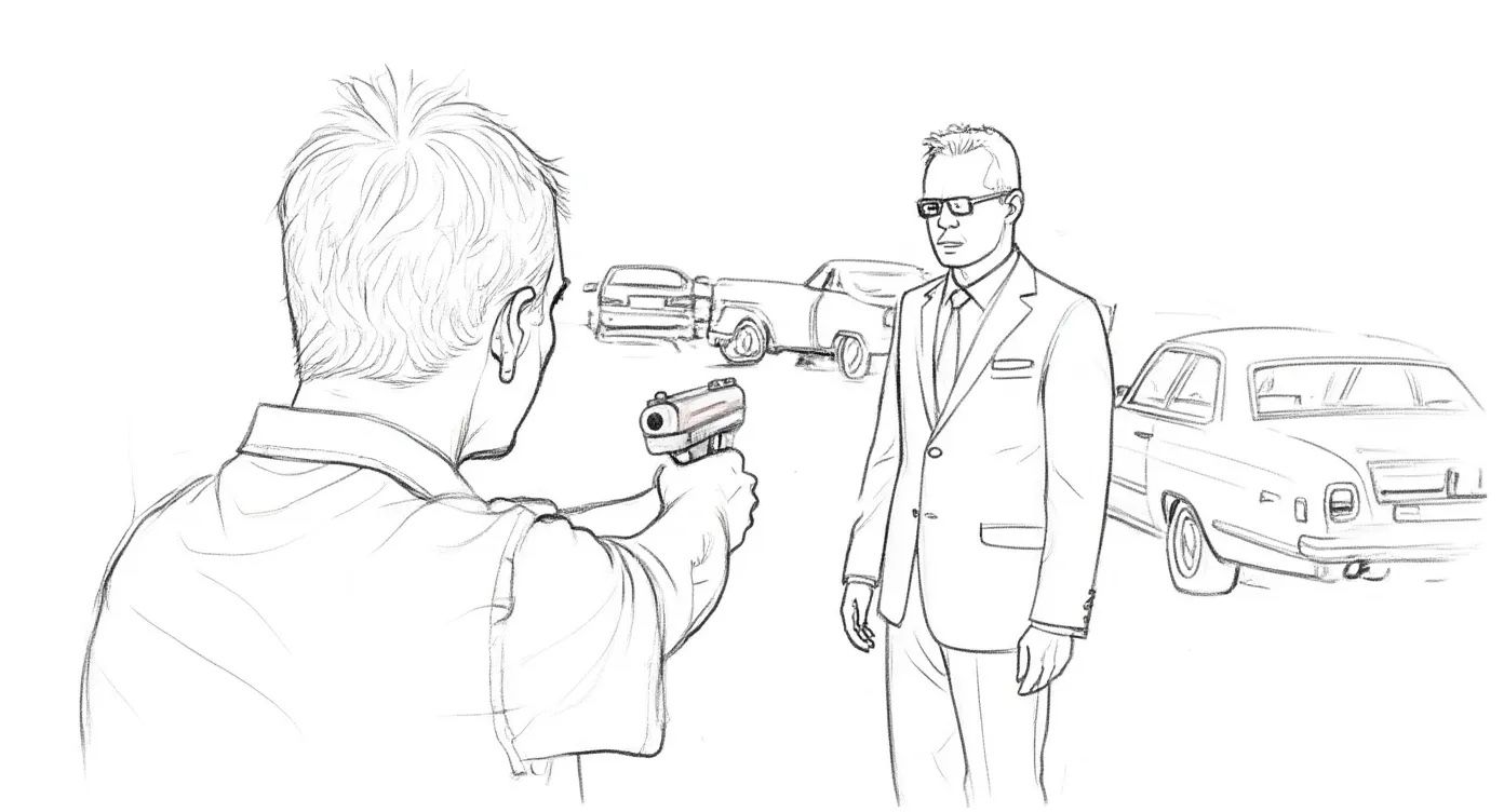 Output image (basic sketch prompt): Street scene as sketch, some details lost
