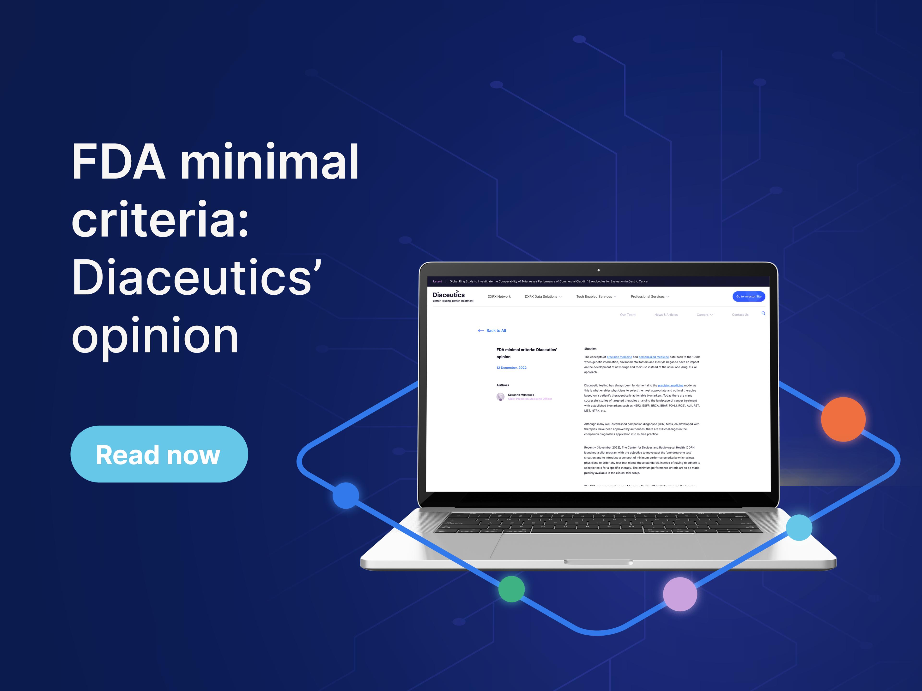 FDA minimal criteria: Diaceutics' opinion