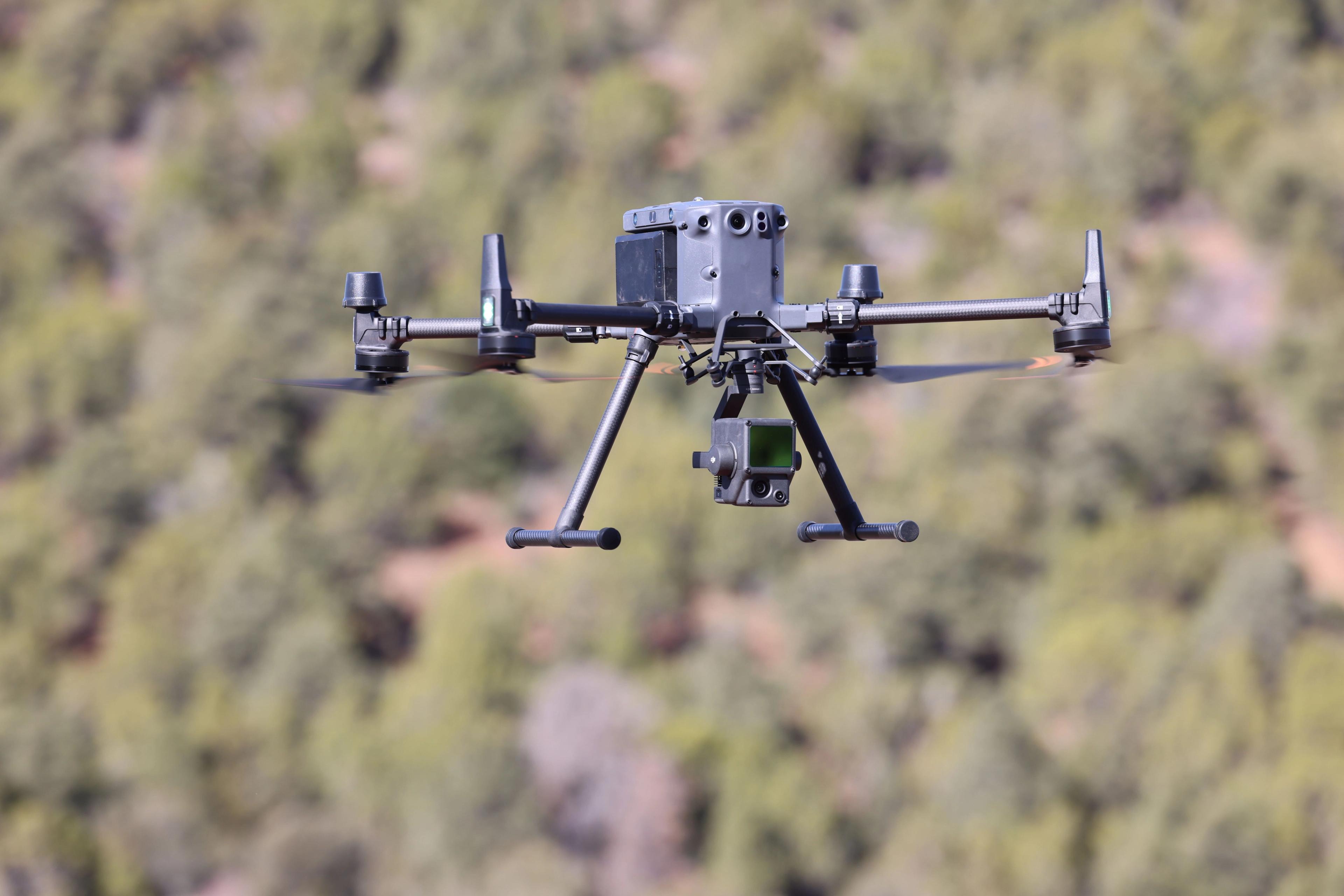 Drone in forest