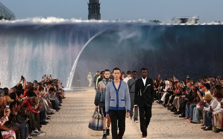 Paris, Louis Vuitton's waterfall show