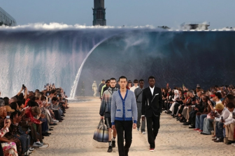 Paris, Louis Vuitton's waterfall show