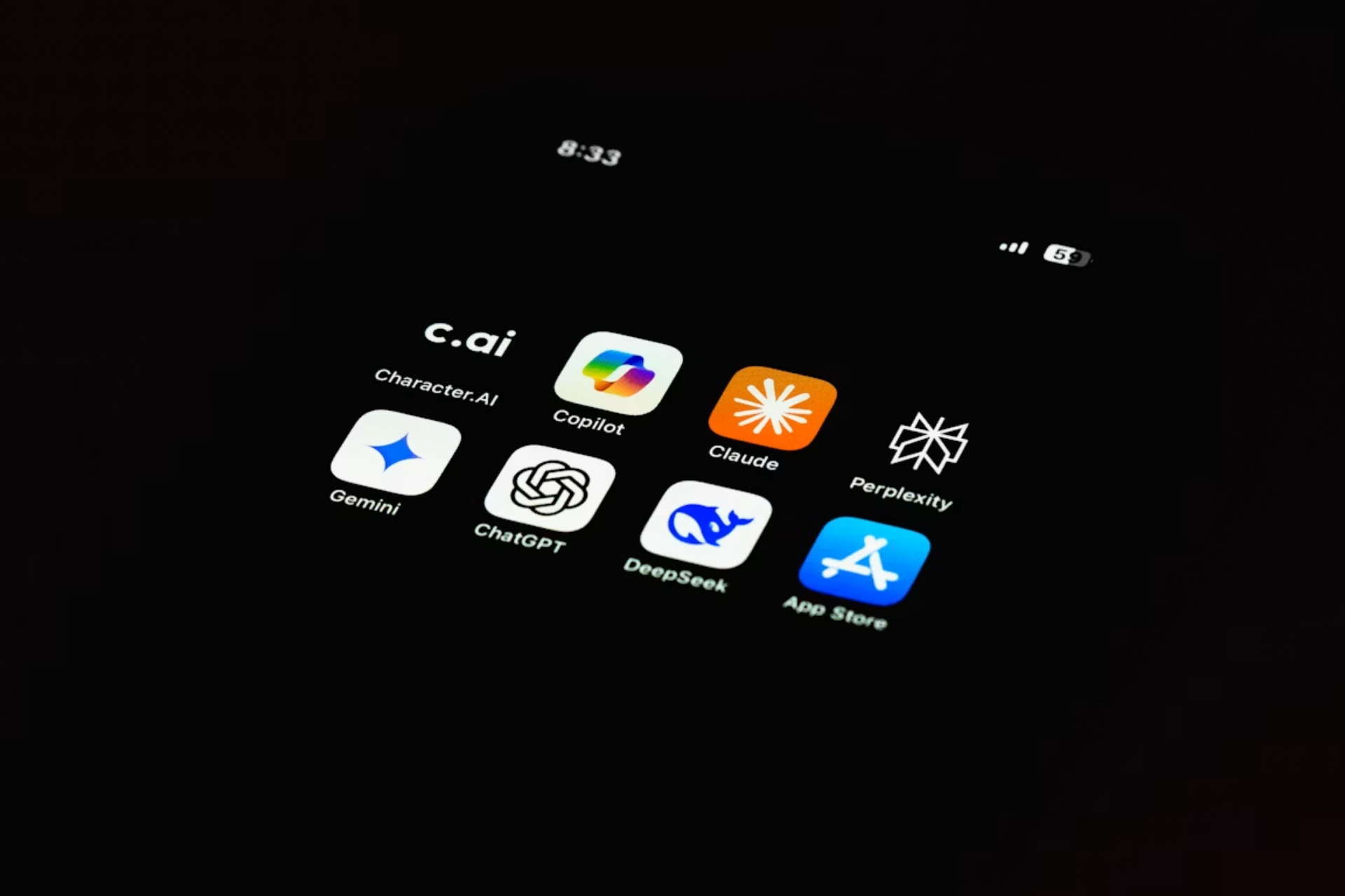 AI Apps displayed on an iPhone